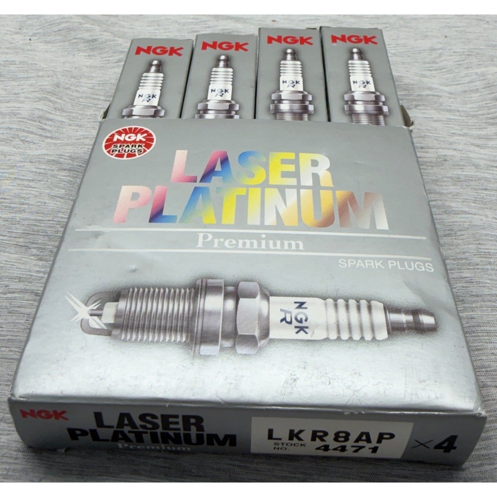 NGK Laser Platinum Premium Spark Plugs LKR8AP Stock 4471 Set of 4 Made in Japan